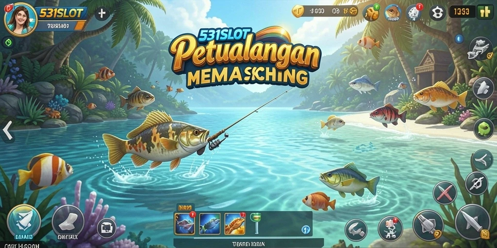 Tampilan gameplay 531SLOT dengan aksi memancing yang mendebarkan.