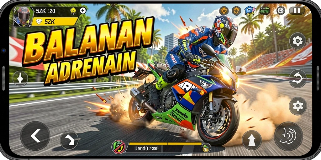 Tampilan gameplay seru dari 5ZK yang penuh adrenalin.