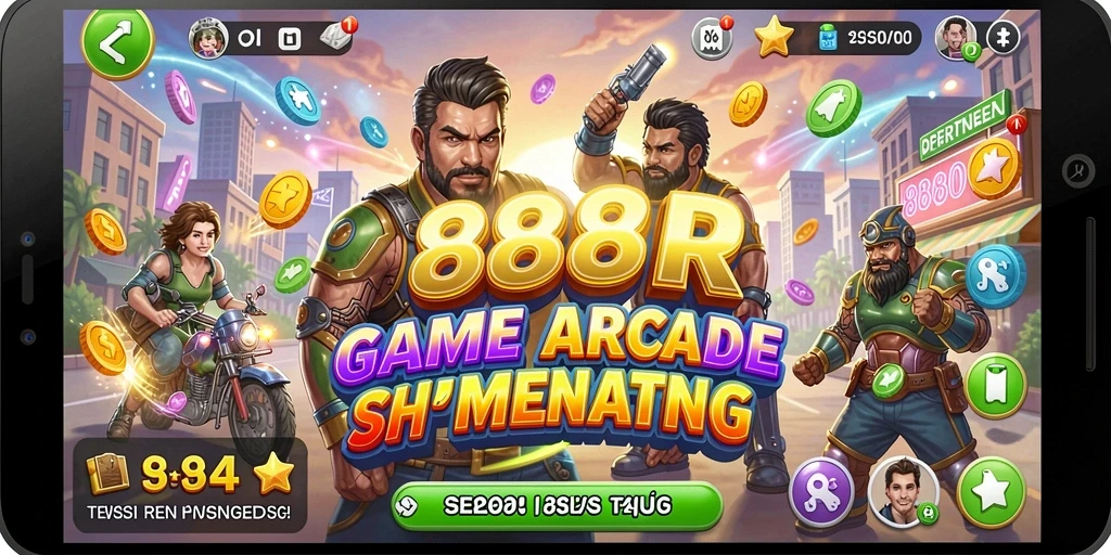 Gameplay seru dalam 888R dengan tantangan Arcade.