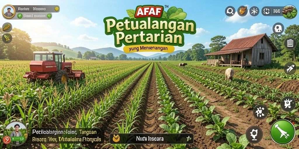 Tangkapan layar AFAF menunjukkan kebun yang subur dan berwarna-warni.