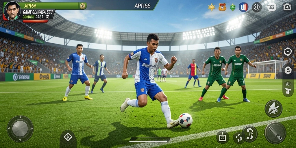 Tampilan gameplay menarik dalam API66 yang penuh aksi olahraga.