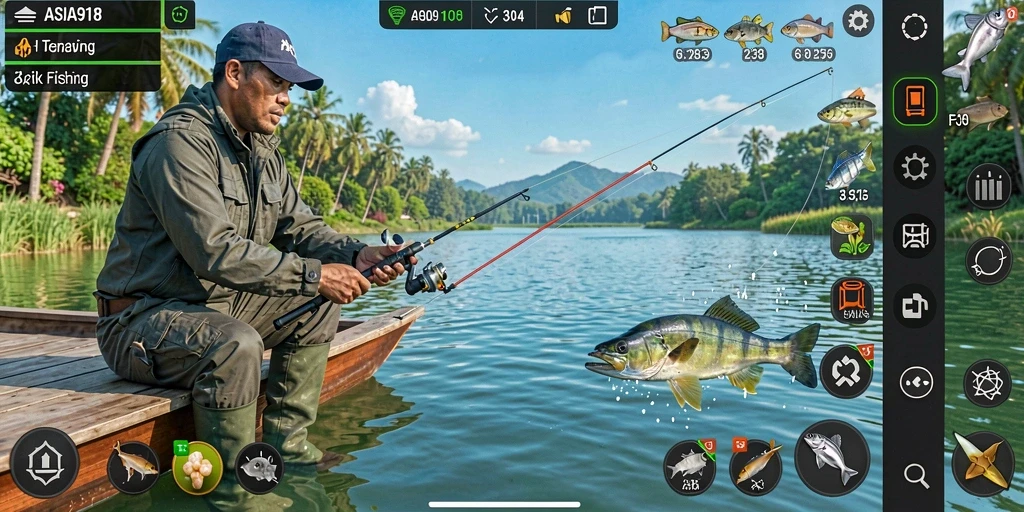Gameplay ASIA918 yang seru dan menegangkan saat memancing.