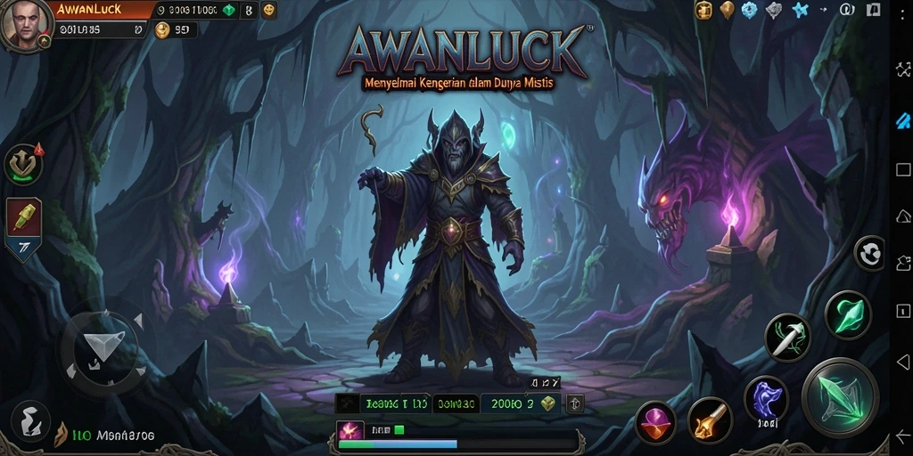 Gameplay menegangkan dan menyeramkan di dalam AWANLUCK.