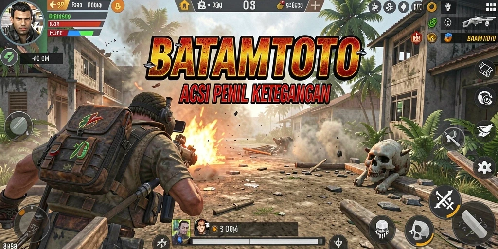 Screenshot menampilkan aksi seru dalam BATAMTOTO dengan karakter bertarung.