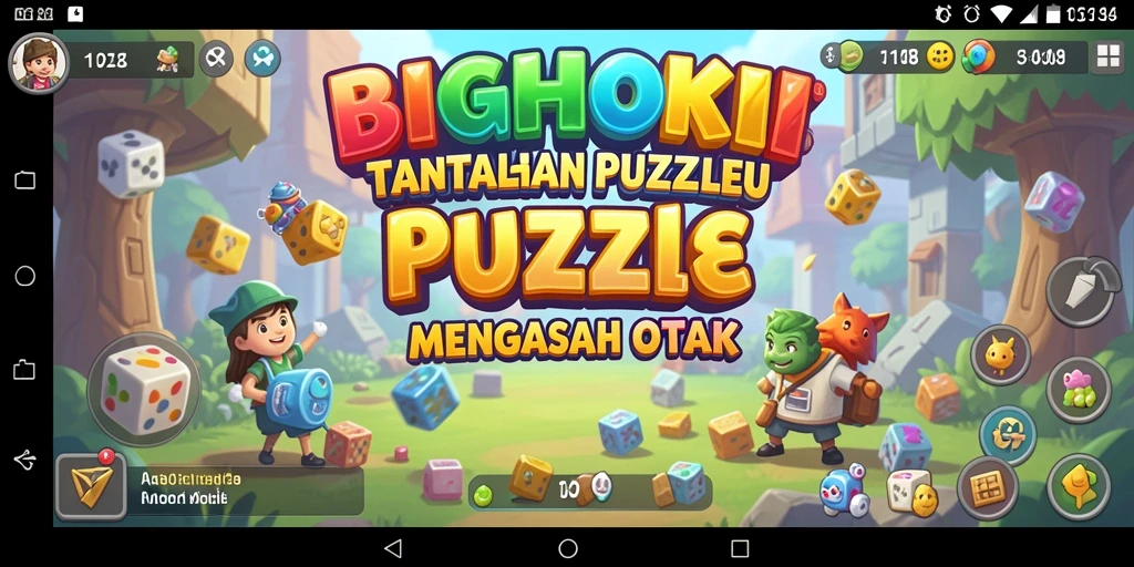 Tampilan gameplay BIGHOKI yang penuh warna dan menantang.