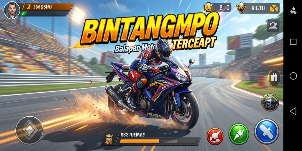 Tampilan gameplay BINTANGMPO yang menegangkan dan penuh adrenalin.