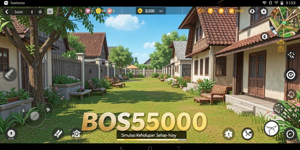 Tampilan gameplay menampilkan karakter melakukan aktivitas sehari-hari.