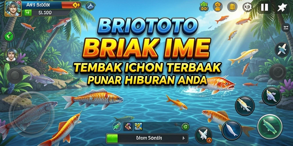 Gameplay seru BRIOTOTO dengan ikan-ikan yang menarik untuk ditangkap.