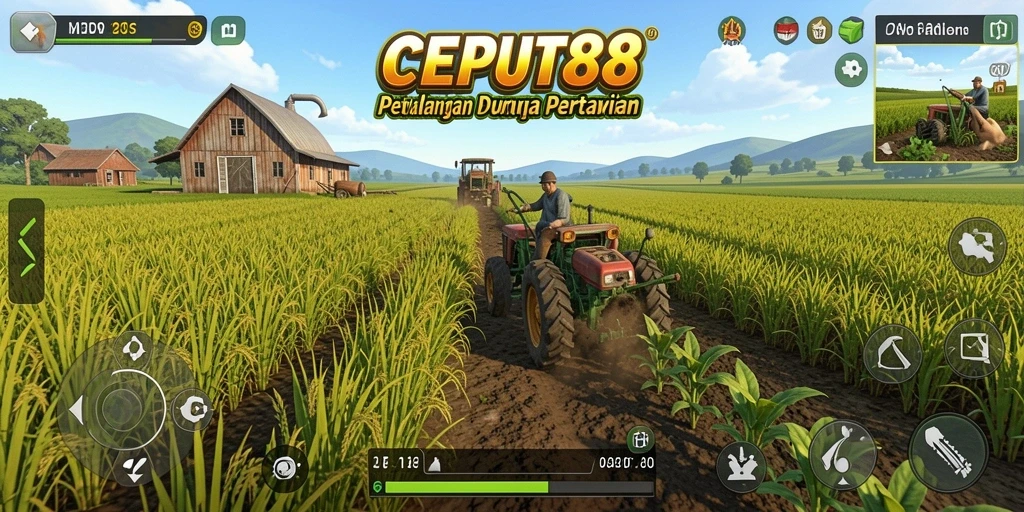 Screenshot CEPAT88 menampilkan gameplay pertanian yang seru dan interaktif.