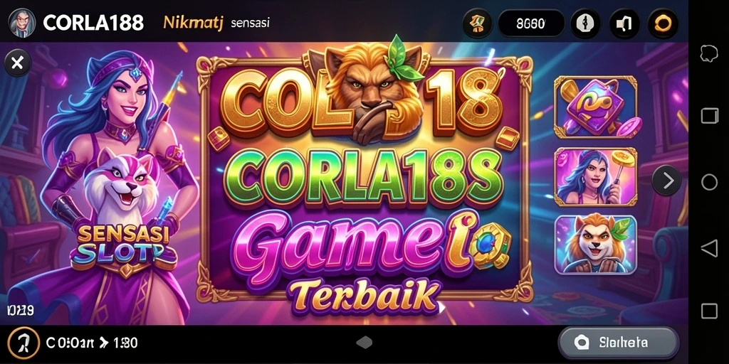Tampilan gameplay menarik dari CORLA188 dengan berbagai tema slot.