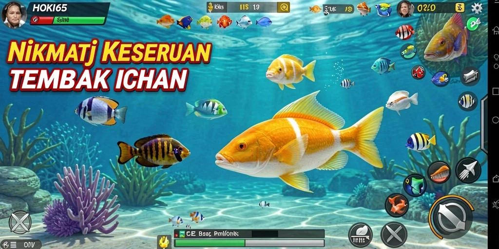 Screenshot HOKI65 menampilkan aksi seru menembak ikan dengan efek visual yang menarik.