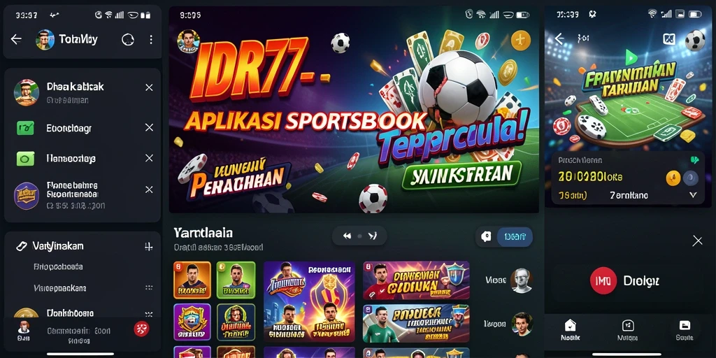 Tampilan utama IDR77 dengan antarmuka intuitif untuk taruhan olahraga.