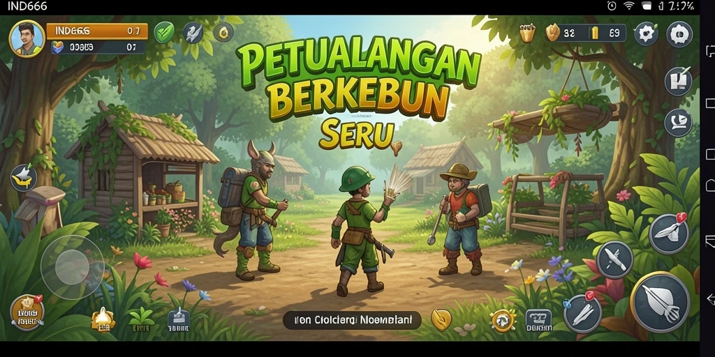 Gameplay seru dan interaktif dalam berkebun di IND666.