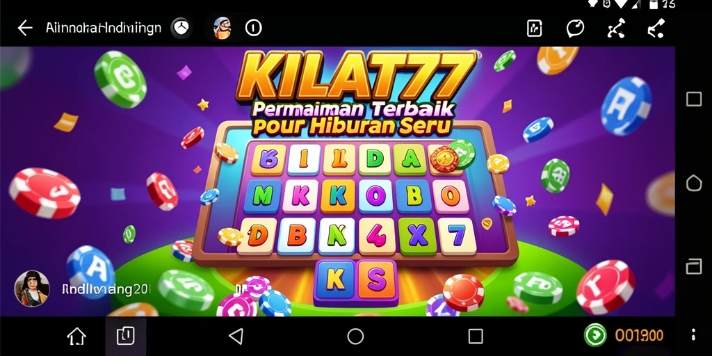 Tampilan gameplay seru di KILAT77 dengan variasi Bingo.