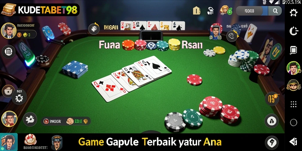 Tampilan gameplay seru di KUDETABET98 saat bermain Gaple.