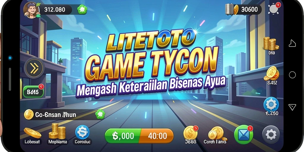 Tampilan gameplay LITETOTO dengan strategi bisnis yang menarik.