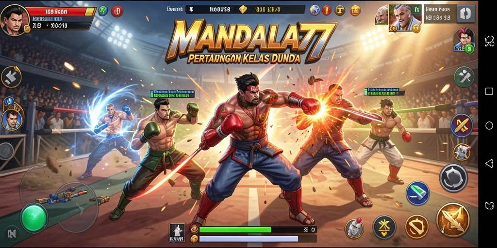 Tampilkan aksi pertarungan mendebarkan dalam MANDALA77.