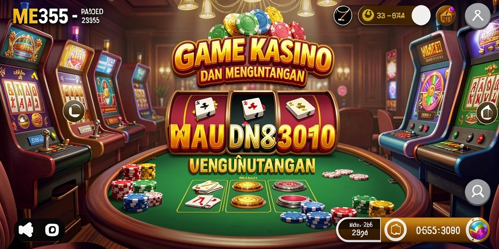 Tangkapan layar ME355 menampilkan gameplay Kasino yang seru dan menarik.