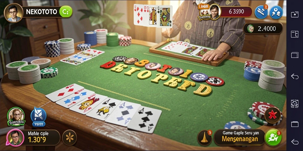 Gameplay Gaple seru dan interaktif di NEKOTOTO.