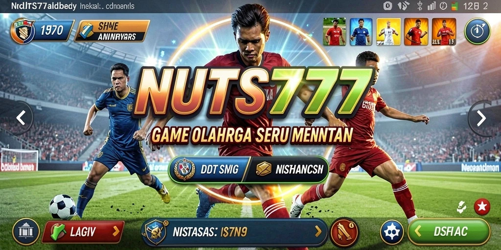 Tampilan gameplay seru dalam NUTS777 yang menampilkan aksi olahraga.