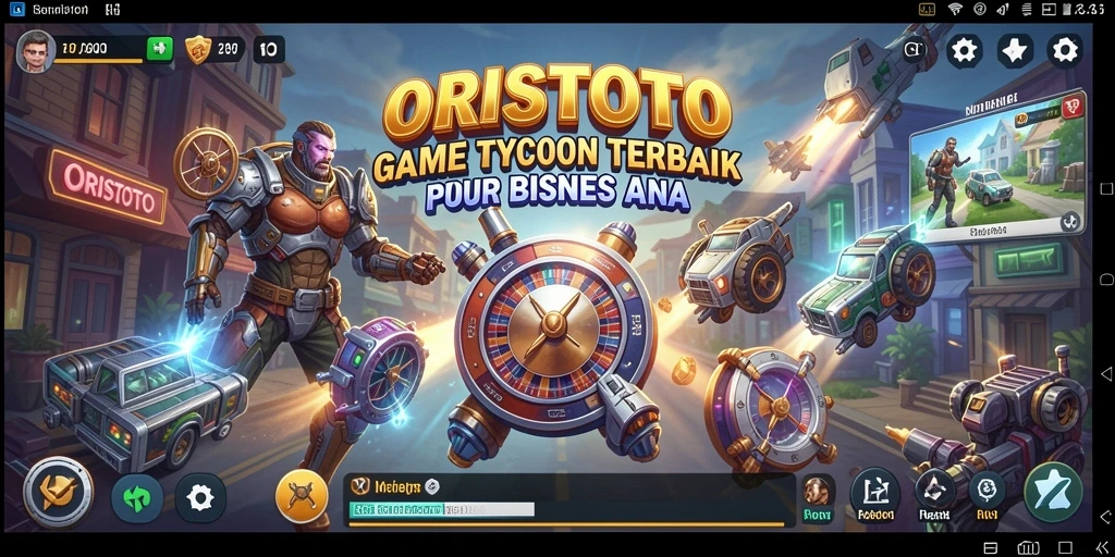 Screenshot utama ORISTOTO dengan tampilan gameplay Tycoon yang menarik.