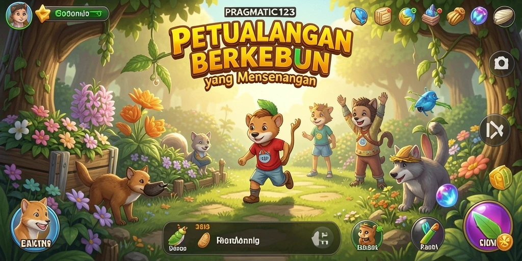 Tampilan screenshot PRAGMATIC123 yang menampilkan kebun yang subur dan rapi.
