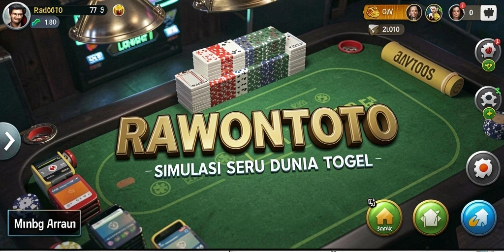 Tampilan gameplay menarik dari RAWONTOTO dengan fitur simulasi togel.