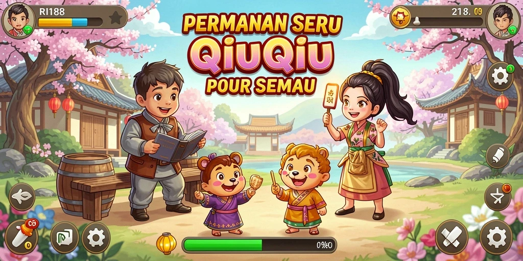 Tampilan gameplay QiuQiu yang seru dalam RI188.