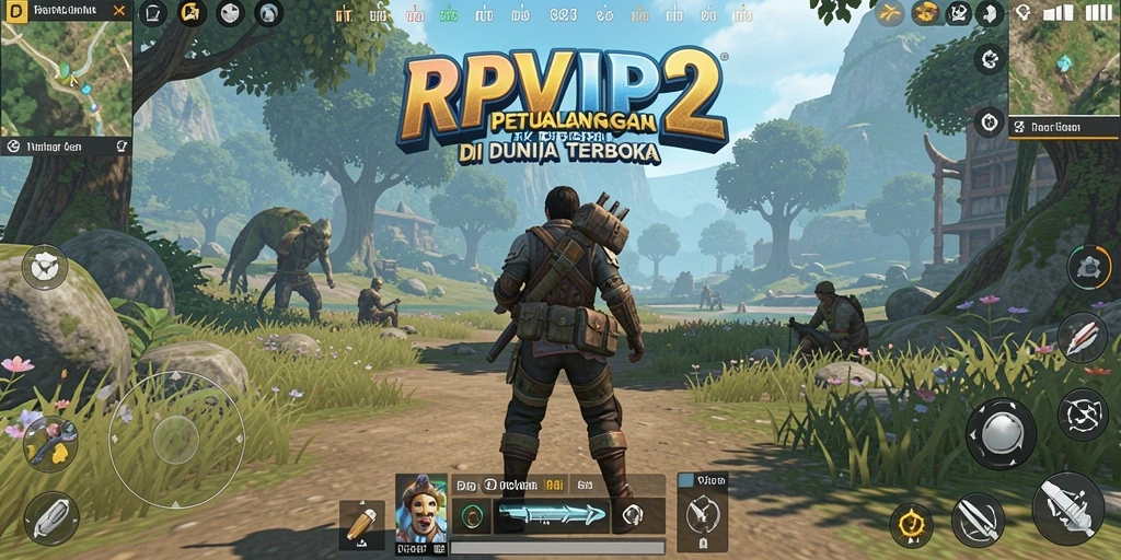 Tampilan gameplay <strong>RPVIP2</strong> dalam dunia terbuka yang menakjubkan.