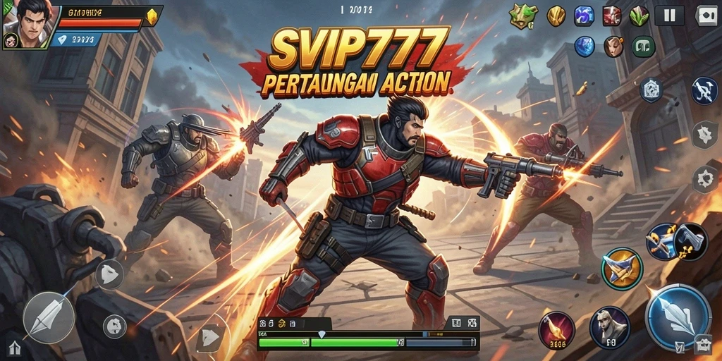 Tangkapan layar menampilkan aksi intens dalam SVIP777.