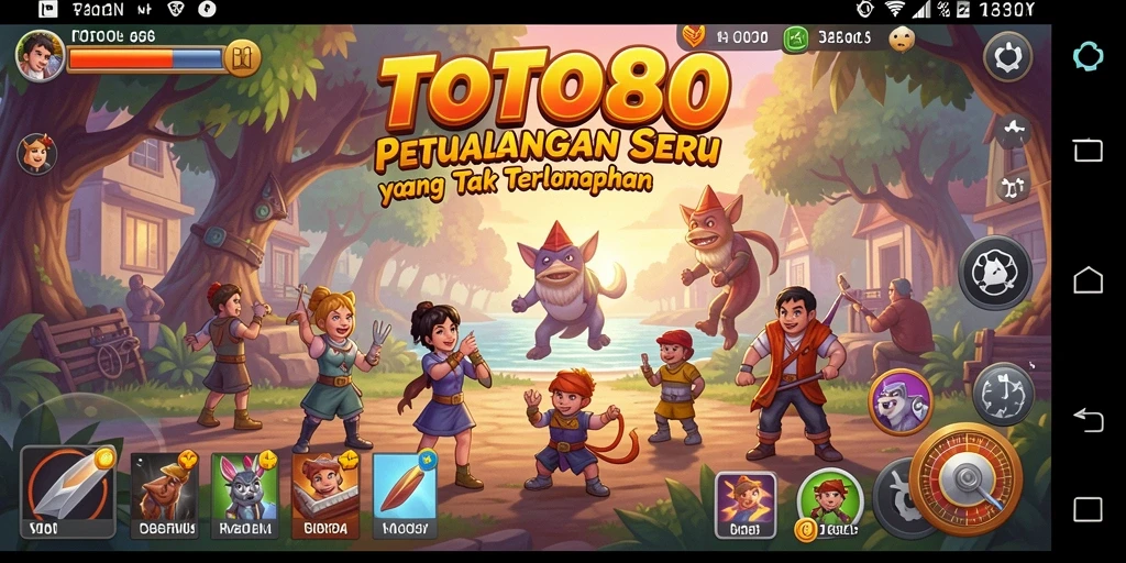 Screenshot TOTO80 menampilkan gameplay mendebarkan dalam petualangan yang penuh warna.