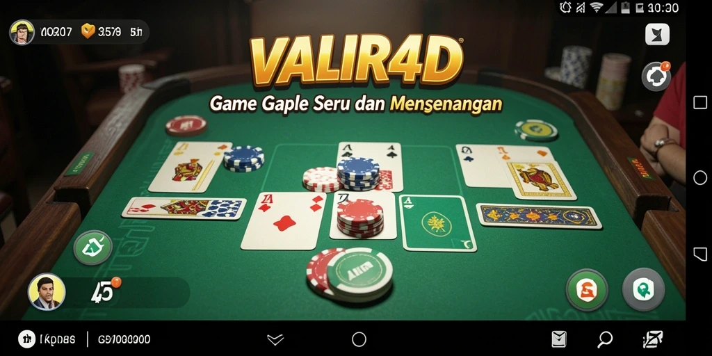 Screenshot gameplay VALIR4D menampilkan momen seru permainan Gaple.