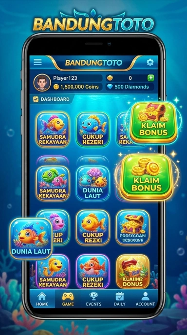 Screenshot yang menunjukkan daftar aplikasi populer di Bandungtoto.